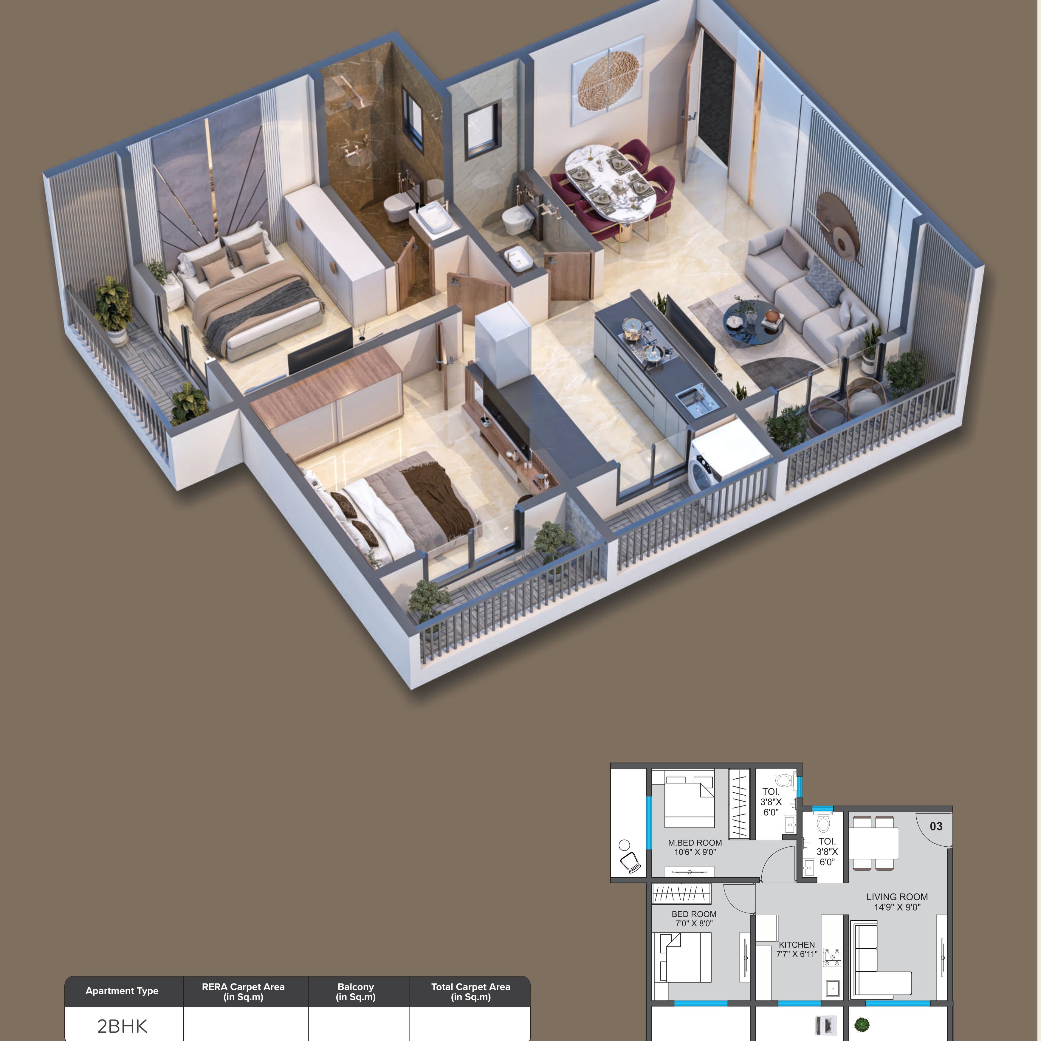 Rose Tower – 2 BHK
